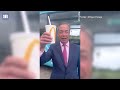 Nigel Farage is splattered with milkshake in Clacton as he launches campaign to become an MP