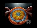 Cómo tejer una flor africana circular (circular african flower) -tejido para zurdos-
