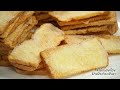 ขนมปังกรอบเนยน้ำตาล เคล็ดลับสไลด์ขนมปังเองง่ายๆ หอมอร่อย กรอบนาน l กินได้อร่อยด้วย