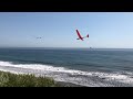 Jay and I flying Hobie Hawks at Ellwood, Goleta CA