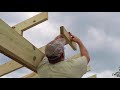 How to build a woodshed...on a sloped concrete slab.  FarmCraft101 DIY