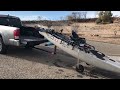 Using a Truck Bed Mounted Winch to load a Hobie Pro Angler 12.