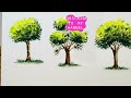 Easy Watercolor Trees under 'three' minutes | Beginner Tutorial