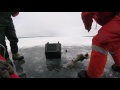 Amazing Ice fishing  Lake trout footage on fish finder