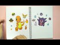[Sticker Play] Decorate with sticker book Pokemon Pikachu and friends