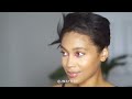 SILK PRESS on 4C twa NATURAL HAIR at home blowout/flat iron J Mayo