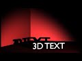 Motion Graphics Sample - 3D text