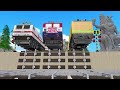 【踏切アニメ】あぶない電車 6️ TRAINS PASSING ON CRAZIEST & DANGEROUS RAILROAD TRACKS