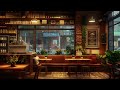 Calm Jazz Music in Coffee Shop - Rainy Ambience for Relaxing, Studying, and Working