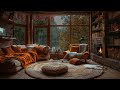 Rainy Night on the Mountain with Crackling Fireplace for Sleeping | Be Asleep in 10 min !