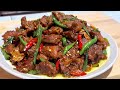 Tips Mengempukan Daging Dalam Sekejap Dan Cara Memasak TUMIS DAGING KECAP CABE IJO Yang Lezat