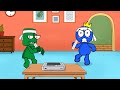 Rainbow Friends 2 | Will BLUE & GREEN defeat MOOMY LONG LEGS? The ULTIMATE FIGHT | 2D Animation