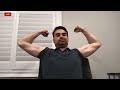 Ben Shapiro Stretching his Muscles and Flexing his Biceps