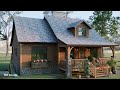 8x10m (26'x33') Gorgeous 2-Bedroom Rustic Small House !!!! It's PERFECT