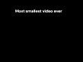 Most smallest video ever