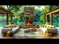 Relaxing Spring Morning Jazz ☕ Outdoor Café Ambience with Soothing Jazz Music to Relieve Stress