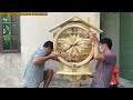 Admirably Creative Woodworking Ideas // DIY Large Wall Clocks // A Masterpiece From Recycled Wood