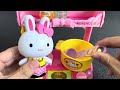 6-minute satisfying unboxing, cute pink rabbit kitchen toy, ASMR review toy