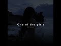 the weeknd - one of the girls (slowed + reverb)