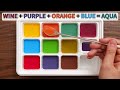 How to create 9 new colors fron 3 primary colors / Color mixing