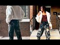 DIY Crossover Jeans🪡 | Thrift Flip from Oversized Jeans