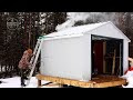 OFF GRID LIVING IN WINTER AND CAMPING IN SNOW
