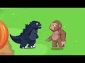 EVOLUTION OF DINOSAURS BRACHIOSAURUS, PTERODACTYL &Kong Rainbow GODZILLA BLOOPZILA - Lost Dinosaurs!