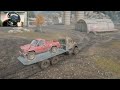 RECOVERING A Stranded Ranch Truck Driving A Flatbed Tow Truck 🚛🎮 [ Snowrunner + Thrustmaster ]