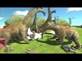 King Kong War - Kong Family VS Yellow Team - Animal Revolt Battle Simulator