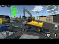 Transporting Heavy Excavator to Construction Site #3 - Long Trailer Truck Driving - Android Gameplay