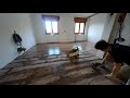 Posa e stuccatura pavimento in gres porcellanato effetto legno 25x180 cm