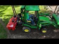 John Deere 1025R:  Frontier Box Blade And Gear Driven Tiller, Honeydew List Continues