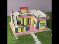 Building a miniature model of a dream house with cement. Full steps like in real life!