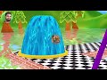 Long Slide Game With Elephant Gorilla Buffalo Hippopotamus Tiger - 3d Animal Game - Funny 3d Animals