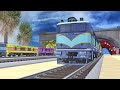 【踏切アニメ】スマートトレインTHE BATTLE OF 3 TRAINS ON RAILROAD🚦Fumikiri 3D Railroad Crossing Animation #train