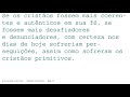 Porque não existe perseguição da igreja nos dias atuais?