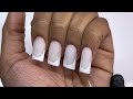 POLYGEL NAILS FOR BEGINNERS🤍✨ Short French Tip Nails | Nail Tutorial + polygel removal