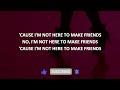#SamSmith #INHTMF #Gloria #srgtlyrics #trendingmusic #lyrics Sam Smith  I'm Not Here To Make Friends