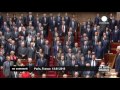 French parliament spontaneously breaks into national anthem in honour of attack victims