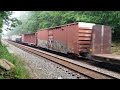 CSX Manifest Cutting Through Morning Fog