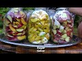 Harvesting Three Types Nectarines and Canning for Baking in Winter