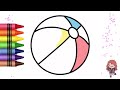 Tutorial How To Draw A BeachBall Very Easy Tutorial For Kids 🌈