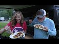We Made SMASHED BAKED POTATO'S On Blackstone at One of the CHEAPEST SITES  at KOA CHEROKEE N.C.