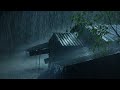 Rain Sounds Lull YOU to Sleep | Pouring Rain on Tin Roof & Strong Thunder | Thunderstorm White Noise