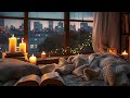 Cozy Night Ambience with Slow Saxophone Jazz and Calm Background Music for Stress Relief