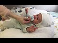 Reborn Baby Jeffry’s Between Nap Time Routine🧸 Changing Big Diaper + How I Swaddle My Baby👶🏻