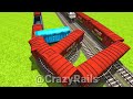 FOUR TRAINS CRISSCROSSED ON LOOP CIRCLE & BIGGEST U-TRUN RAILROAD ▶️ Train Simulator | CrazyRails