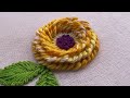Pretty flower embroidery|hand embroidery design|embroidery tutorial|#embroidery