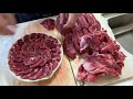 【コストコ】牛ミスジ肉ブロックをステーキ用、焼肉用にさばきました。