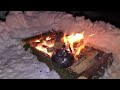 Building a COZY SNOW HUT in the deepest Winter to stay warm